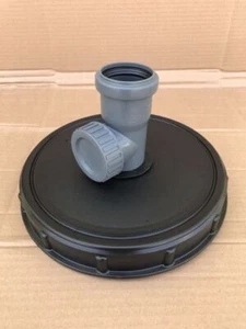 IBC Deckel DN 225 mit 50 75 110 mm HT T-Stück mit Serviceöffnung / Schraubkappe - Bild 1 von 6