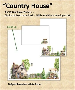 Letter writing paper & envelopes / Country House - Picture 1 of 5