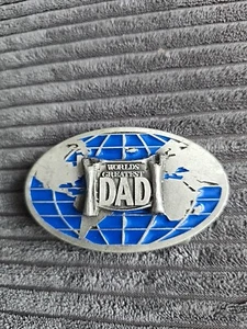 Vintage Worlds Greatest Dad Belt Buckle 1997 - Picture 1 of 5