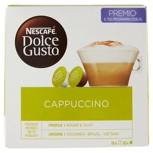 Nescafe Dolce Gusto Cappuccino Coffee Pods 16 Count Dark Roast Caffeinated - Picture 1 of 8