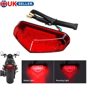12 LED Universal Motorcycle Motorbike Rear Brake Stop Tail Light Red Lens Lights - Picture 1 of 10