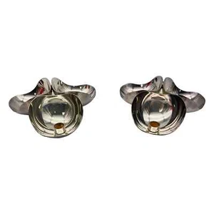 Pair of Hans Jensen Made in Denmark Modern Triple Candlestick Candle Holders - Picture 1 of 4