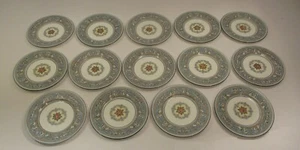Set 14 Wedgwood Florentine Turquoise Rim 6" Plates Bread and Butter - Picture 1 of 11