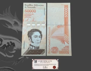 Venezuela 50000 Bolívares Soberanos P-111A 2019 UNC Prefix Z Replacement NEW - Picture 1 of 2
