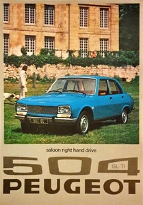 Peugeot 504 GL - Ti Datasheet Brochure 1976 - Picture 1 of 1