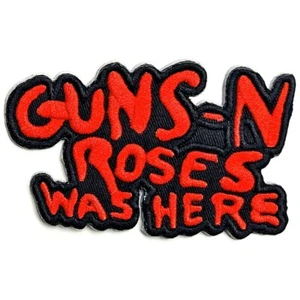 GUNS N' ROSES Iron-On Standard Patch CUT-OUT WAS HERE: Official Merchandise gift - Imagen 1 de 1