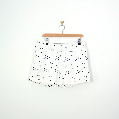 Tommy Hilfiger stars pattern casual womens summer chino shorts in white 8US ~L - Image 1 of 4