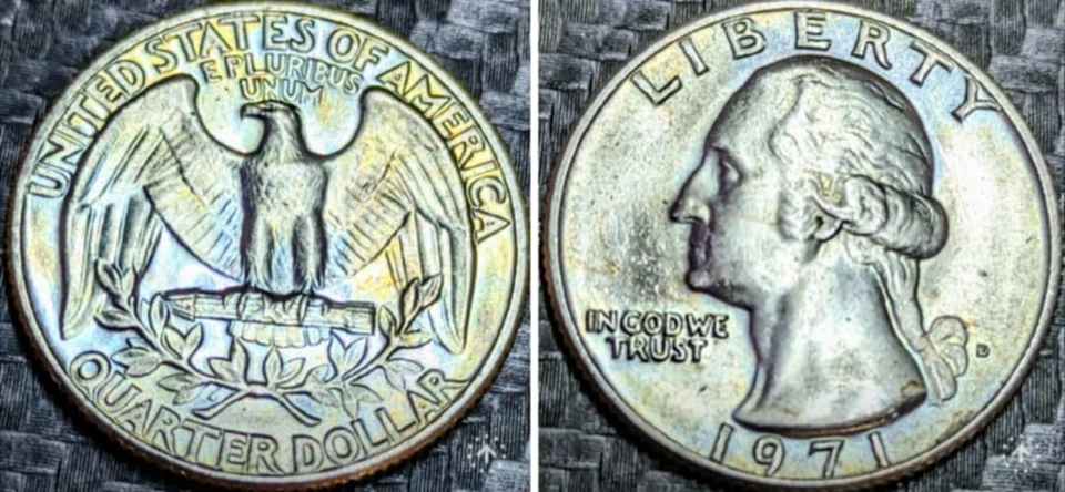 1971-D BU Doubled  Die Obverse DDR Washington Quarter "GEM"  - Image 1 of 4