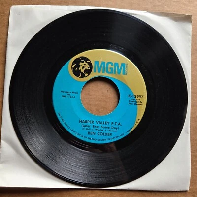 BEN COLDER Harper Valley P.T.A. 45 7" COUNTRY Vinyl Record Records - Image 1 of 2
