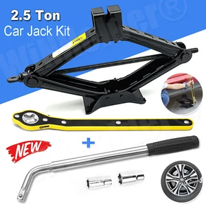 Car Jack Kit Scissor Jack 2.5 Ton with Hand Crank Wrench and Lug Wrench Socket - Picture 1 of 12