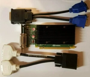 Nvidia Quadro NVS 300 Video Graphics Card Dual Monitor VGA & DVI Cable included - Picture 1 of 3