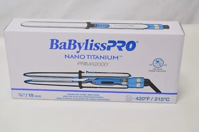 NEW Babyliss Pro Nano Titanium Prima2000 3/4" Stainless Steel Mini Iron Hair - Image 1 of 4