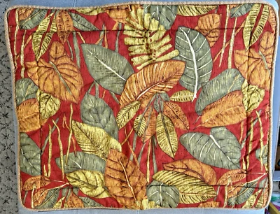 CROSCILL Las Palmas Pillow Sham 标准热带叶棕榈 100% 棉 — 第 1/4 张图片