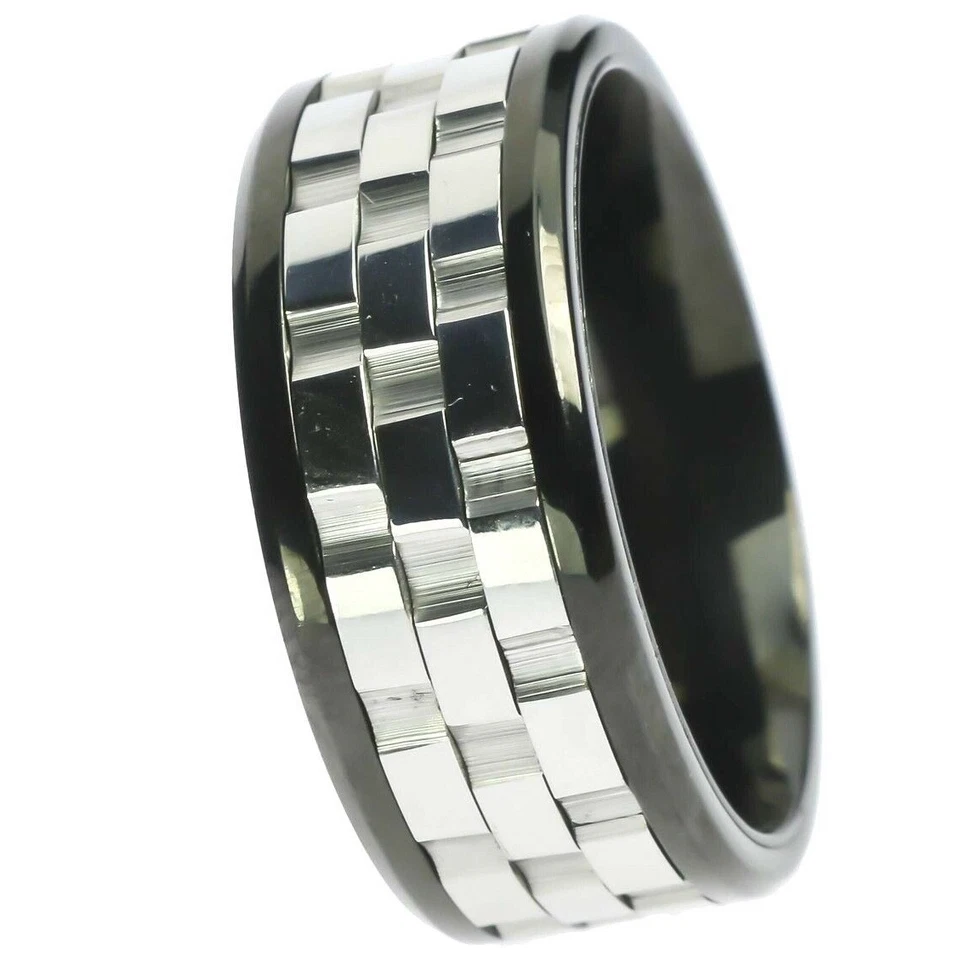 Anillo Triple Stress Worry Spinner Acero Inoxidable Hombre Talla 11 T81 Foto 1 de 1