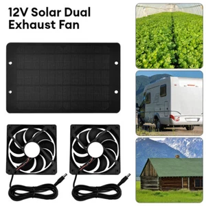Solar Panel Powered Fan 10W Ventilator Roof Greenhouse Chicken Coop Exhaust Vent - Picture 1 of 13