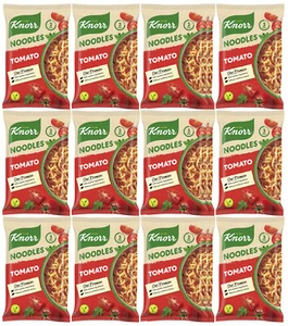 12 KNORR POMODORO Gusto Ramen Spaghetti Istantanei Vegetariani Snack Europei 65g - Foto 1 di 6