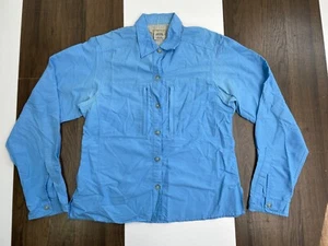 ExOfficio Womens Size XS Blue Button Shirt Nylon Mesh Long Sleeve - Picture 1 of 8