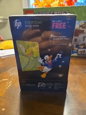 HP Disney Everyday Glossy Photo Paper (4”x 6") 2 X 50/Pack-100 Sheets (New) - Image 1 of 4