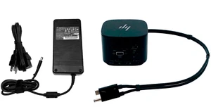HP HSN-IX01 Thunderbolt G2 Dock Station 3TR87AA#ABA w/Combo Cable + Adapter 230W - Picture 1 of 9