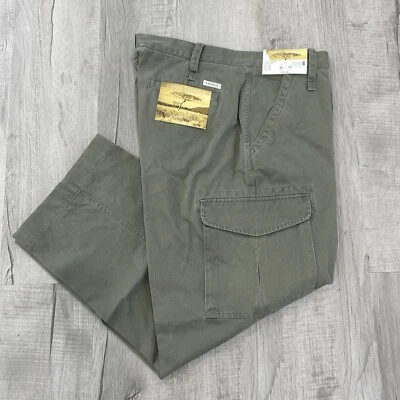 New VTG Daniel Cremieux Military Cargo Utility Pilot Pants 38x29 Y2K Green Olive - Image 1 of 4