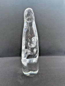 DAUM MADONNA MARY & BABY CRYSTAL ART GLASS FRANCE SIGNED - Picture 1 of 14