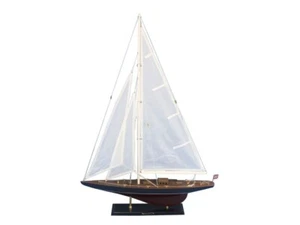Decorazione barca a vela modello Endeavour in legno 35" - Foto 1 di 11