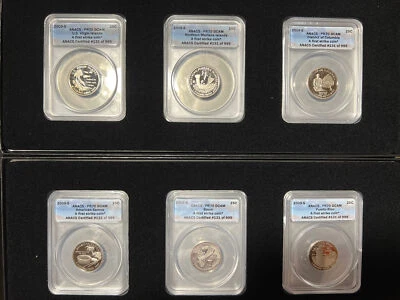 Boxed Set of 6 2009-S US DC & Territories State Quarters ANACS PR70 DCAM X84 - Image 1 of 4