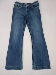 Tin Haul Ella Western Bootcut Jeans 29R (30x31) Embroidered Steer Head - Picture 1 of 9
