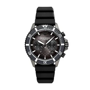 Herrenuhr EMPORIO ARMANI SEA EXPLORER AR11515 Chrono Silikon Schwarz - Bild 1 von 3