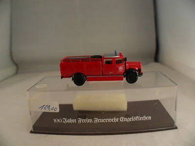 BREKINA Camion Pompieri Man Feuerwehr Engelskirchen Nuovo IN Scatola 1:87 MIB - Immagine 1 di 4