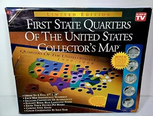FIRST STATE QUARTERS OF THE UNITED STATES COLLECTORS MAP 99-08 W/ Certificate - Picture 1 of 5