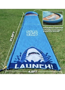 31.5FT Slip Water Slide Extra Long Slip Lawn Water Slide - Picture 1 of 5