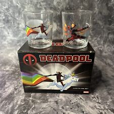 Deadpool 8oz Juice Glass Set Lootcrate Exclusive Marvel Comics Universe Merc