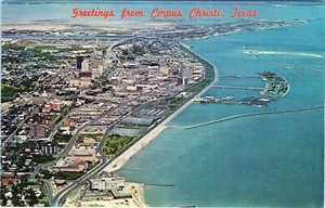 Greetings Skyline View Corpus Christi Texas Postcard 25912-C Unposted - Imagen 1 de 2