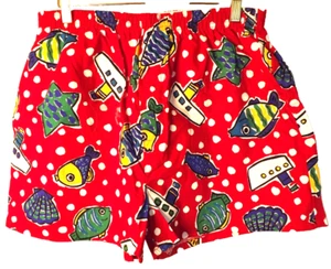 VTG JOE BOXER Shorts Underwear Red Fish Theme USA Made RN#71497 Mens Sz Large - Picture 1 of 6