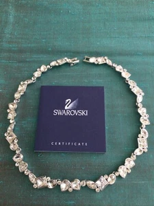 Genuine Signed Swarovski Vintage Silver Crystal Necklace Boxed with Certificate - Picture 1 of 12