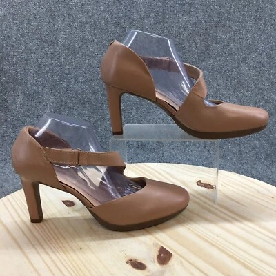 Sapatos femininos Clarks Collection 11 M Ambyr Glow Pump Mary Jane marrom casual 16052 - Imagem 1 de 4