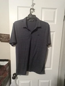 Travis Mathew Shirt Adult Size Large Blue Golf Polo Performance Stretch Mens  - Picture 1 of 5