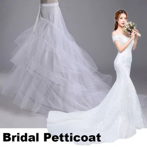 Puffy Design Wedding Underskirt White Hoop Crinoline  Wedding Ceremony - Picture 1 of 21