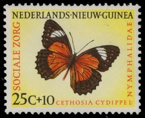 NETHERLANDS NEW GUINEA B25 - Eastern Red Lacewing "Cethosia cydippe" (pc36458) - Picture 1 of 1