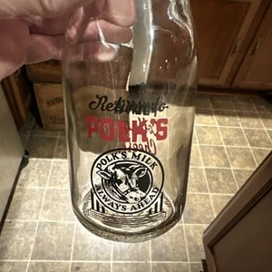1938 Polk’s ACL 16 Oz Cottage Cheese Bottle Indianapolis Indiana IN - Picture 1 of 10