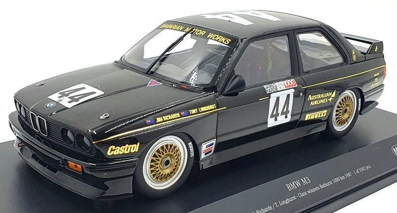 Minichamps 1/18 Scale Diecast 155 872044 - BMW M3 JPS J.Richards Bathurst 1987 - Image 1 of 4