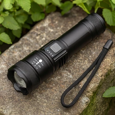 KINGAVON Rechargeable Powerful Zoom Torch LED Camping Hiking Lamp Outdoor Light USB