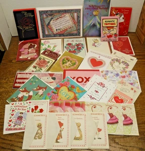33 asst. VALENTINE'S DAY Greeting Cards w/env Pop-up, Vintage, 3-D, Temp Tattoos - Picture 1 of 9