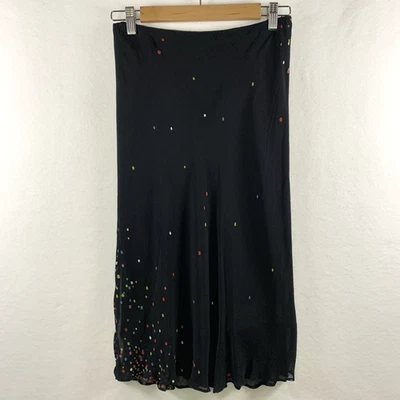 Falda midi vintage para mujer Y2K Whimiscal superpuesta transparente talla M confeti mod años 90 Foto 1 de 4