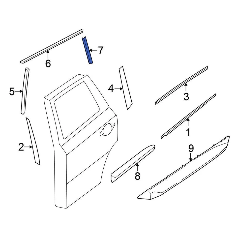 For Nissan Pathfinder 2013-2016 Nissan 828173KA2A Black Out Tape Foto 1 de 1