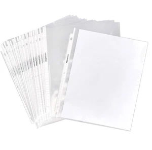 Amazon Basics Blattschutzfolien für 3 Ringordner, schwer, 8,5 x 11", 100 Stück - Bild 1 von 4