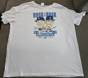 LA Los Angeles Dodgers Back2Back Rookies Of The Year XL Tshirt Seager Bellinger - Foto 1 di 9