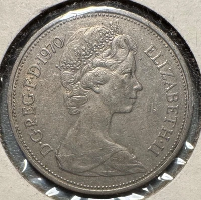 Moeda de 10 pence 1970 Reino Unido Grã-Bretanha nova - Ótimo estado - Imagem 1 de 2