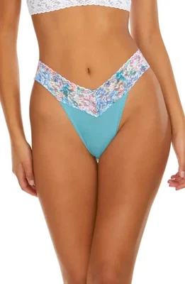 Tanga Hanky Panky L9515 Supima Algodón Original Tiro con Ribete de Encaje Talla Única Foto 1 de 3